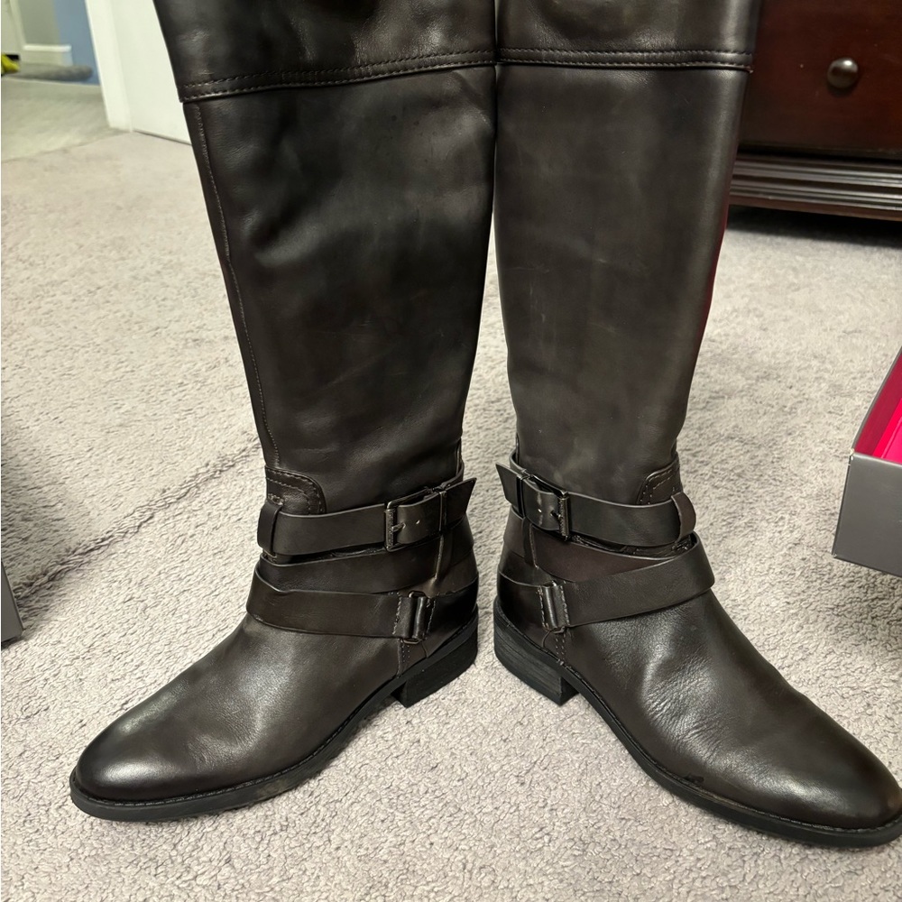Moonstone burnished antique tall boots